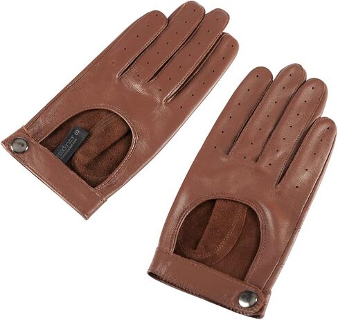 Harssidanzar Leather Driving Gloves for Womens,Touchscreen Texting Unlined Thin Sheepskin Dress Leather Gloves KL021 in Kuwait
