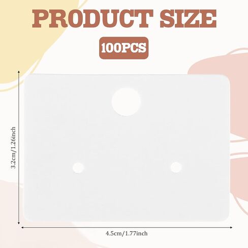 100 Pcs Earring Cards Hanging Earring Card Holder Display Holder Cards 1.8x1.3 inch Tags Earrings Packaging for Selling Jewelry DIY Crafts Earrings Display in Saudi Arabia