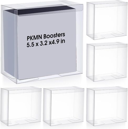 Yexiya 6 Pack Plastic Booster Box Protector 0. 50mm Thick Clear Display Box Plastic Display Case Compatible with English Modern Booster Boxes Collectors Cards Protector in Saudi Arabia