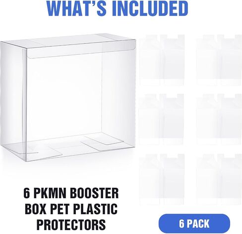 Yexiya 6 Pack Plastic Booster Box Protector 0. 50mm Thick Clear Display Box Plastic Display Case Compatible with English Modern Booster Boxes Collectors Cards Protector in Saudi Arabia