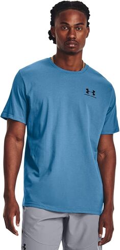 Under Armour Men's Sportstyle Left Chest Short-Sleeve T-Shirt , (466) Cosmic Blue / / Black , Large in Kuwait