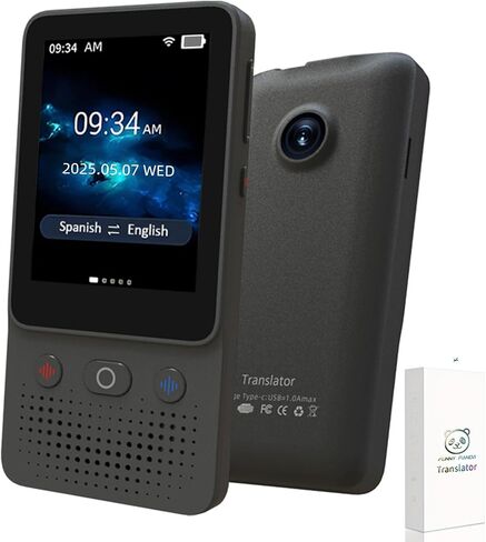 Ai Language Translator Device, 2025 Instant Voice Translator Device T21 No WiFi Needed, Two-Way 138 Languages Ai Translator Offline Recording Photo Translation Device for Business Travel Study in Saudi Arabia