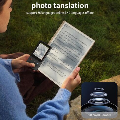 Ai Language Translator Device, 2025 Instant Voice Translator Device T21 No WiFi Needed, Two-Way 138 Languages Ai Translator Offline Recording Photo Translation Device for Business Travel Study in Saudi Arabia