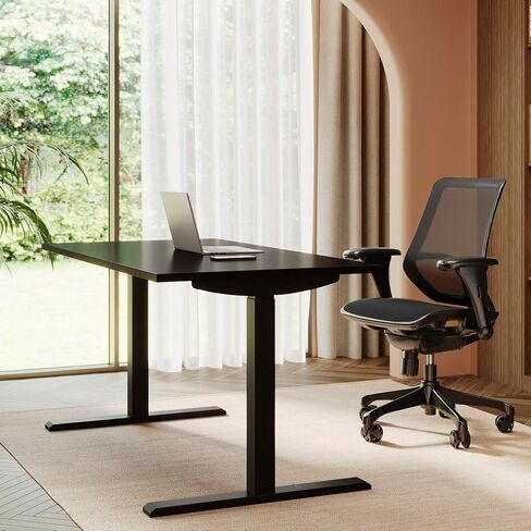 Realspace® Magellan 60"W Pneumatic Height-Adjustable Standing Desk, Espresso in Saudi Arabia