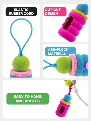 Dog Poop Bags with Dispenser, Leak Proof and Extra Thick Pet Waste Bags for Walking Dog and Cats Litter, 1 Bag Holder and 105 Bags (Purple) in Kuwait