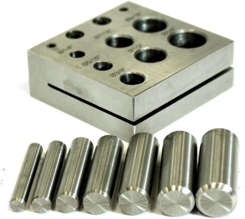 BENCH WIZARD Disc Cutter With 7 Punch | Sizes Include 1/4", 5/16", 3/8", 7/16", 1/2", 9/16" and 5/8" | Great For Jewelry Making & Metalworking in Kuwait