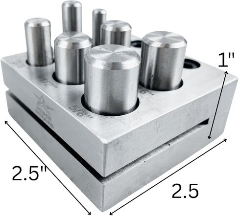 BENCH WIZARD Disc Cutter With 7 Punch | Sizes Include 1/4", 5/16", 3/8", 7/16", 1/2", 9/16" and 5/8" | Great For Jewelry Making & Metalworking in Kuwait
