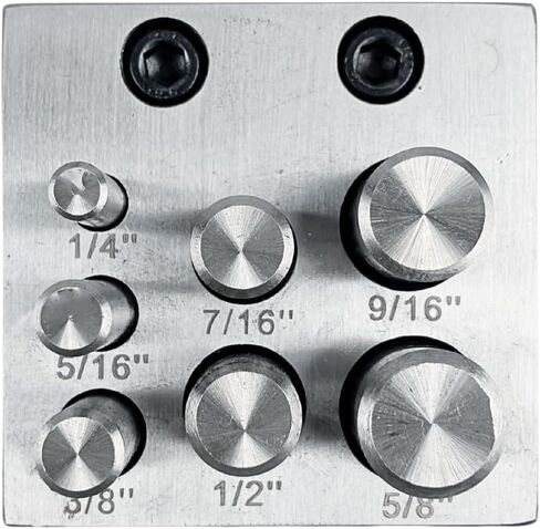 BENCH WIZARD Disc Cutter With 7 Punch | Sizes Include 1/4", 5/16", 3/8", 7/16", 1/2", 9/16" and 5/8" | Great For Jewelry Making & Metalworking in Kuwait
