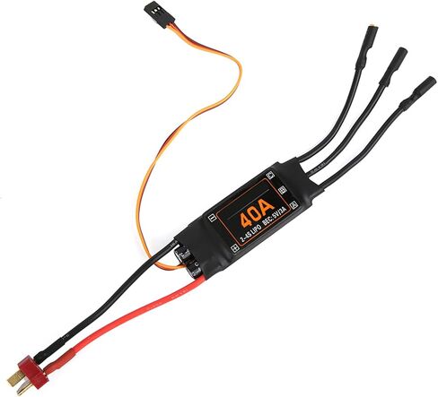 40A وحدة تحكم سرعة ESC بدون فرش للطائرات RC DRON FPV ، طائرة هليكوبتر عالي الأداء متوافقة مع بطاريات LIPO (أسود) in Kuwait