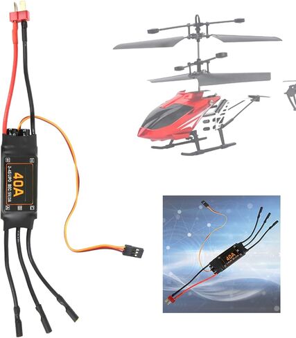 40A وحدة تحكم سرعة ESC بدون فرش للطائرات RC DRON FPV ، طائرة هليكوبتر عالي الأداء متوافقة مع بطاريات LIPO (أسود) in Kuwait