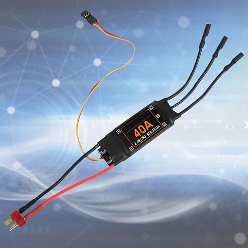 40A وحدة تحكم سرعة ESC بدون فرش للطائرات RC DRON FPV ، طائرة هليكوبتر عالي الأداء متوافقة مع بطاريات LIPO (أسود) in Kuwait
