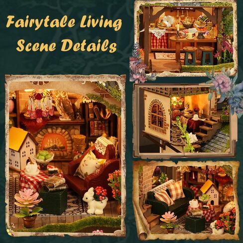 DIY Miniature Dollhouse Kit ، Mini House Making Kit with Furnitures ، Tiny House Kit للبناء للبالغين ، هدية Hobby Craft ليوم الآباء ، غابات المغامرة in Kuwait
