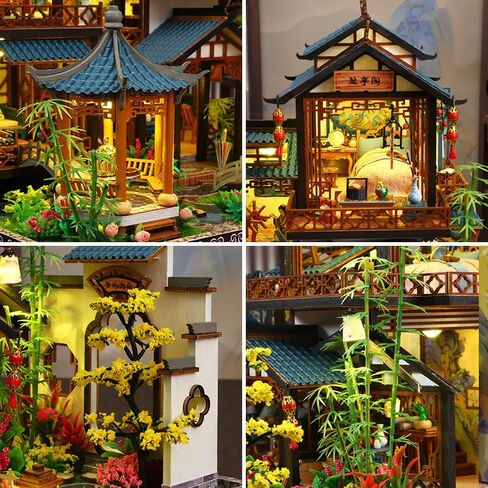 DIY Miniature Dollhouse Kit ، Mini House Making Kit with Furnitures ، Tiny House Kit للبناء للبالغين ، هدية Hobby Craft ليوم الآباء ، غابات المغامرة in Kuwait