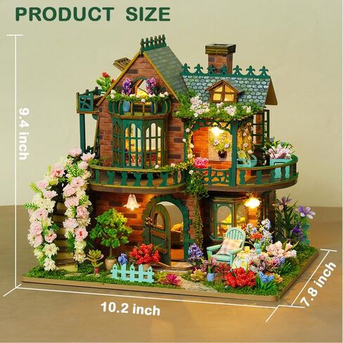 DIY Miniature Dollhouse Kit ، Mini House Making Kit with Furnitures ، Tiny House Kit للبناء للبالغين ، هدية Hobby Craft ليوم الآباء ، غابات المغامرة in Kuwait