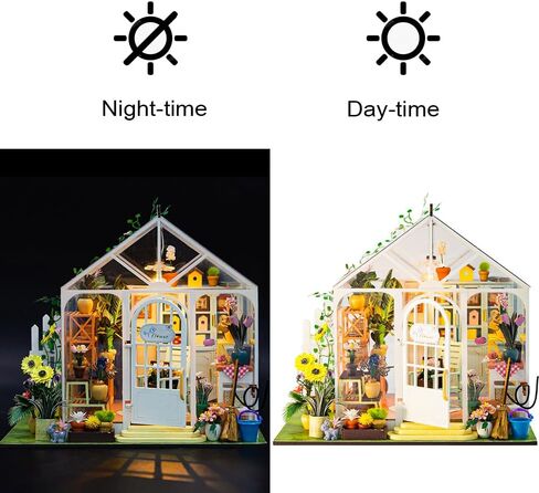 DIY Miniature Dollhouse Kit ، Mini House Making Kit with Furnitures ، Tiny House Kit للبناء للبالغين ، هدية Hobby Craft ليوم عيد الميلاد ، متجر الزهور in Kuwait