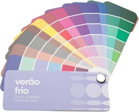متعددة اللغات Cool Summer Palette Color مروحة من الاستوديو Immagine ، دليل الألوان المخصصة لتوفير التكاليف ، والتسوق الذكي ، والزي وخطط خزانة ؛ فيرانو فريو/فيراو فريو in Kuwait