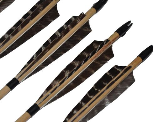 50pcs تركيا ريشة 4 '' / 5 '' ريش سهم السهم اليميني في السهم السهم الأسهم الخشبية سهام الخيزران الخشبية in Kuwait