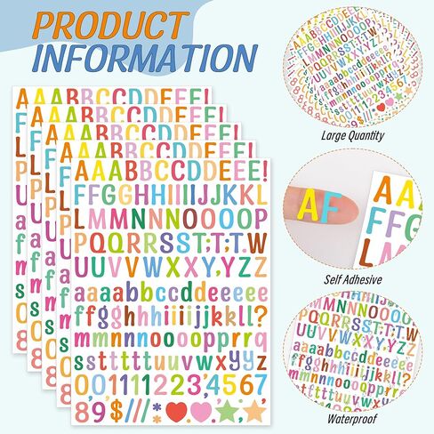 9840 PCS 60 ملصقات رسائل ملصقات 0.5in alphabet ملصقات 1/2 بوصة صغيرة الفينيل ذاتي للاصطدام أرقام ABC رسائل لزجاجات المياه SCRABBOOKING SCRAPBOOKING SCROPEL SIGN in Kuwait