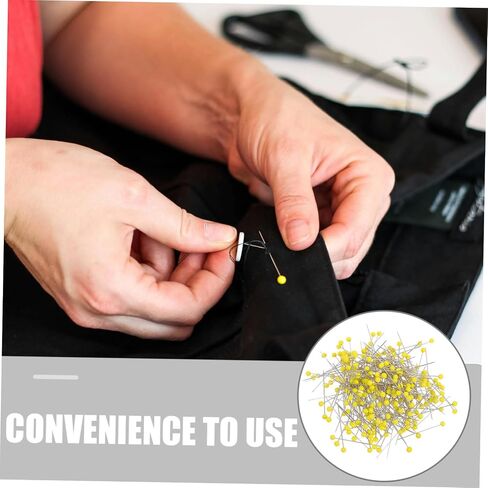 Artibetter 250pcs دبابيس الخياطة: دبابيس خياطة حرفة DIY مع رأس الكرة الزجاجية - إبرة طويلة مستقيمة لتطريز خياطة اللحف وتحديد المواقع in Saudi Arabia