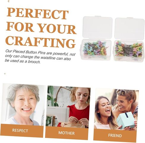 200pcs دبوس يدوي للنساء دبوس القماش متين ودبابيس الإبزيم المرقعة لخياطة مصنع ومشاريع DIY سهلة التخزين والسفر الصديقة in Kuwait