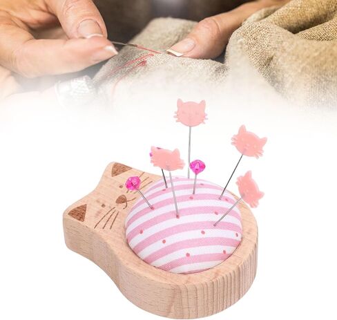 طقم وسادة دبوس خياطة ASIXXSSIX ، مجموعة خياطة وسادة دبوس على شكل قطط مع 80 وسادة Pinsneedle لزخارف الحرف اليدوية ، تزيين المجوهرات. in Saudi Arabia