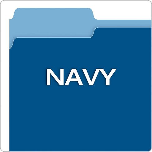 Pendaflex 15213NAV ملونة ملفات ملونة ، 1/3 قطع ، حجم الرسالة ، البحرية ، 100/مربع in Saudi Arabia