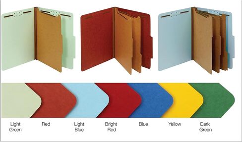 Office Depot 100% Recycled Classification Folders, 1 Divider, 1 3/4in Expansion, Letter Size, Light Green, 10 pk, OD23776R in Saudi Arabia