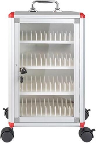 Mobile Phone Storage Locker，48-72 Slots，Company Conference Mobile Phone Storage Cabinet，with Universal Wheels, can be Mounted on The Wall, and is Lockable (72SLOTS) in Saudi Arabia
