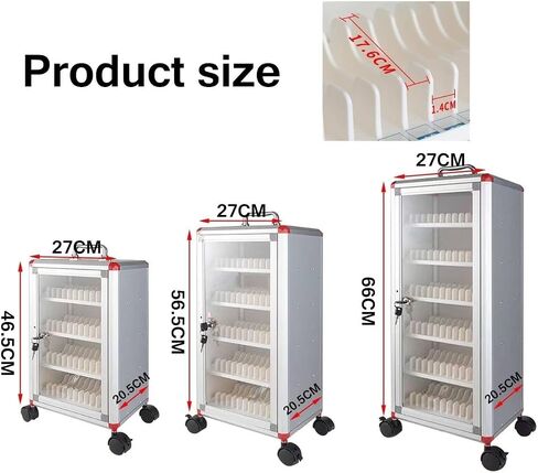 Mobile Phone Storage Locker，48-72 Slots，Company Conference Mobile Phone Storage Cabinet，with Universal Wheels, can be Mounted on The Wall, and is Lockable (72SLOTS) in Saudi Arabia