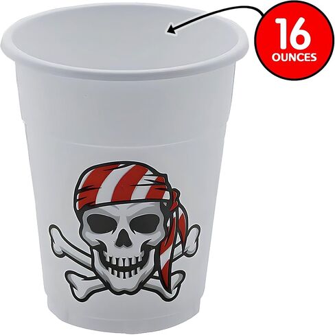 Pirate Party Plant Plastic Cursable (Bulk 50 Pack) Supplies Party Supplies in Saudi Arabia