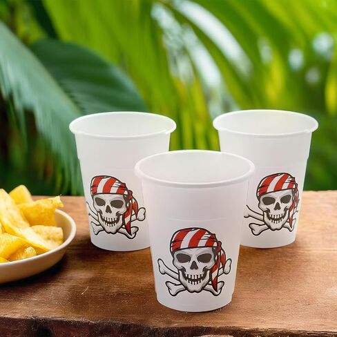 Pirate Party Plant Plastic Cursable (Bulk 50 Pack) Supplies Party Supplies in Saudi Arabia