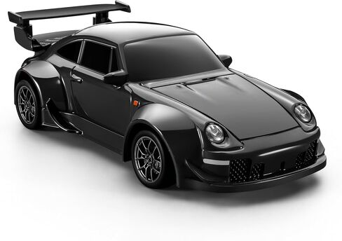ACAMMZAR Mini RC Drift Car with Gyro, 1:43 4WD Full Proportional RC Cars, 18KM/H High Speed Remote Control Car with Lights, Extra Racing Tires, Vehicle for Adults Kids Boys, Black in Saudi Arabia