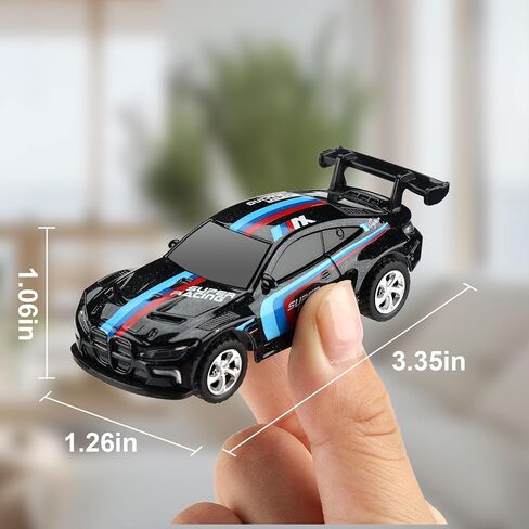 SASBSC Mini RC Toy Cars for Boys Kids Adults, 2.4GHz APP Remote Control Car with Lights and 3 Speed Modes, 1/64 Race Toy Car Rechargeable for Boys Ages 5-7 8-12,Birthday Gifts for Kids in Kuwait
