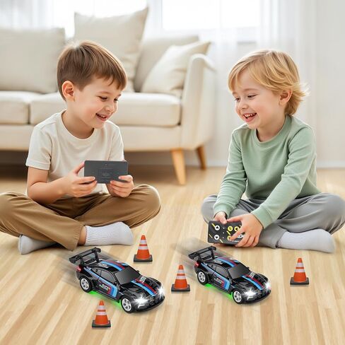 SASBSC Mini RC Toy Cars for Boys Kids Adults, 2.4GHz APP Remote Control Car with Lights and 3 Speed Modes, 1/64 Race Toy Car Rechargeable for Boys Ages 5-7 8-12,Birthday Gifts for Kids in Kuwait
