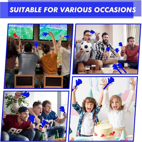 12 Pcs Hand Clappers Noisemakers 7.5 Inch Clappers Noisemakers Plastic Hand Clappers for Birthdays Game Football Sporting Events Cheers Supplies Dance Basketball Football Noisemakers(Red) in Saudi Arabia