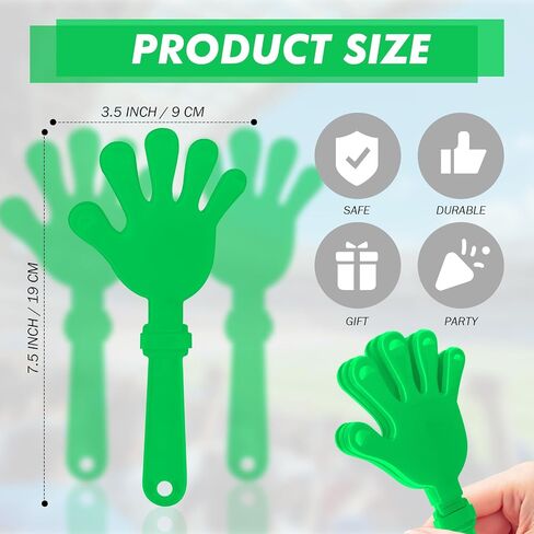 150 Pcs Hand Clappers Noisemakers 7.5 Inch Clappers Noisemakers Plastic Hand Clappers for Birthdays Game Football Sporting Events Cheers Supplies Dance Basketball Football Noisemakers(Red) in Saudi Arabia