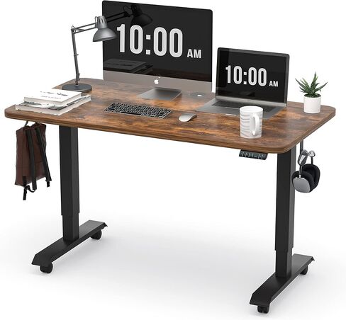 Monomi Electric Standing Desk ، 47.2 بوصة الارتفاع قابل للتعديل ، وضع مكاتب كمبيوتر محاسبية للمكتب المنزلي ، وكتابة ألعاب ، طاولة نوم ، ومحطة عمل Standup الطويلة ، والأبيض in Kuwait