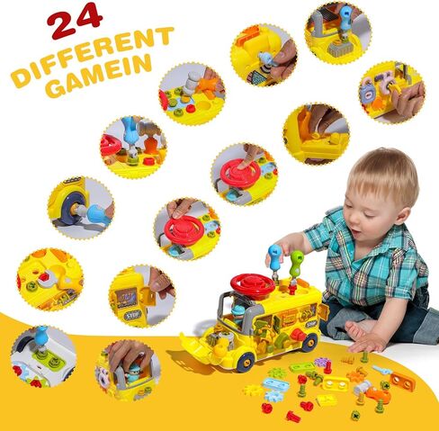 SO & Motoys Tool Tool Kit for Kids ， Montessori Building Building Toys for 3-5 year boys and girls ， in Kuwait