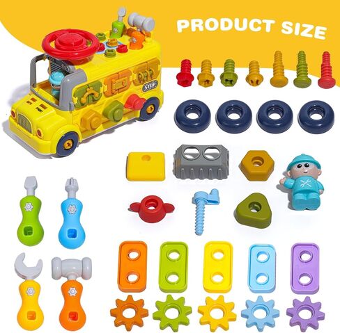 SO & Motoys Tool Tool Kit for Kids ， Montessori Building Building Toys for 3-5 year boys and girls ， in Kuwait