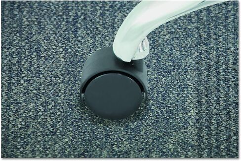 Deluxe Duet Hooded Carpet Casters, 7/16" Dia. x 7/8" Long and 3/8" Dia. x 7/8" Long Stems, 120 lbs./Caster, Matte Black Finish, 5/Set in Kuwait