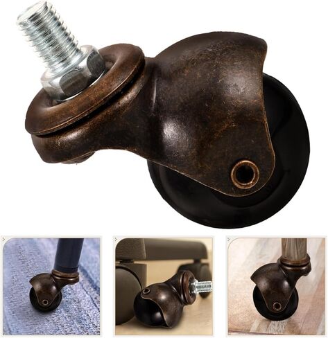 Gatuida 1.5 '' rod rod casters 4pcs استبدال الأثاث الأثاث العجلات دوارة لعجلة سهلة الحركة in Saudi Arabia