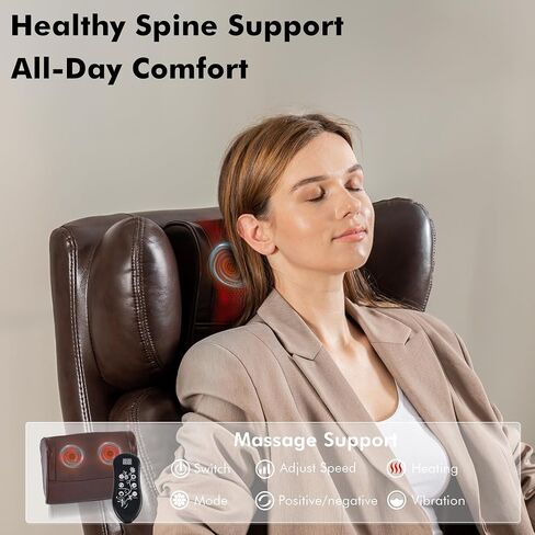 Big and Tall Ergonomic Office Chair with Footrest, Heavy Duty Massage Executive Desk Chair with Lumbar Support, Adjustable Headrest, High Back Reclining Computer Chair 500lbs, Leather, Black in Saudi Arabia