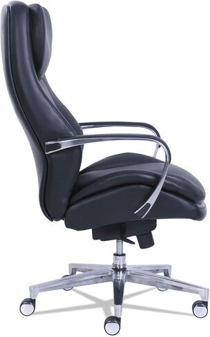 يدعم La-Z-Boy Commercial 2000 Chairs High-Back ، ارتفاعًا يصل إلى 300 رطل ، 20.25 "إلى 23.25" ، مقعد/مقعد أسود ، قاعدة فضية in Kuwait