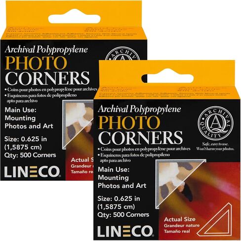 Lineco Infinity 0.625 "صفيح صور محرك خالية من الأحماض الزوايا اللاصقة ، حساسة للضغط ، غير الصفراء ، تصاعد الصور ، سجل القصاصات ، DIY ، عرض الملصقات (حزمة 500) in Saudi Arabia
