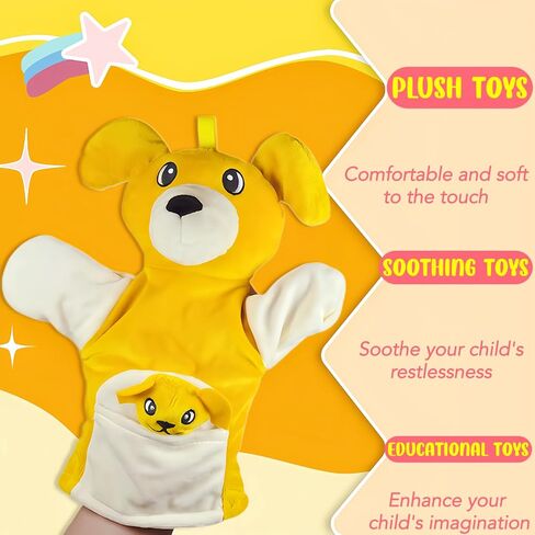 Chick Plush Hand Puppet for Toddlers and Kids Age 3-5 4-8, Farm Friend Animals Educational Toys, Chicken Finger Hand Puppet Toys, Parent-Child Interactive Games, Animal Theme Party in Saudi Arabia
