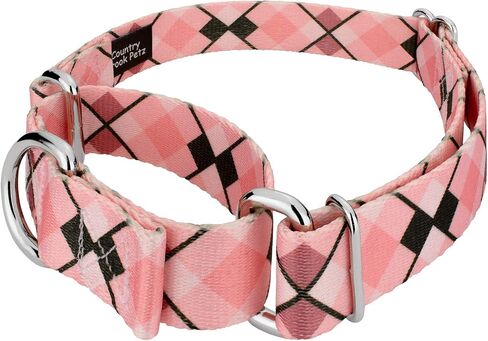 Country Brook Petz - Puppy Picnic Martingale Dog Cog and Leash - مجموعة منقوشة و Argyle التي تتميز بتصميمات ساحرة (1/2 بوصة ، صغيرة جدًا) in Saudi Arabia