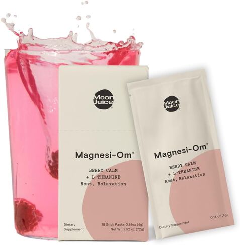Moon Juice Magnesi-Om | Powder Supplement for Calm & Rest| Magnesium Acetyl Taurinate, Magnesium Gluconate, Magnesium Citrate, L-Theanine | Blue Lemon Flavor (Refill Pack, 4.2oz) in Saudi Arabia