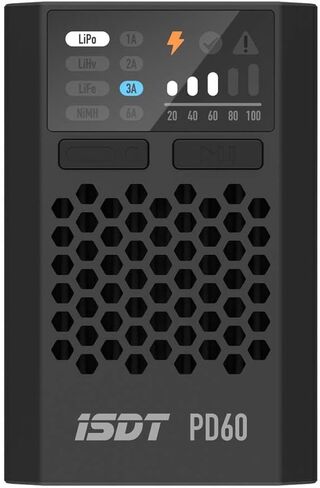 ISDT PD60 Lipo Balance Charger,60W 6A RC Battery Balance Charger,Portable Lipo Charger for Life/LiHV,LiPo 1-4S,NIMH/Cd 1-12S Batteries in Saudi Arabia