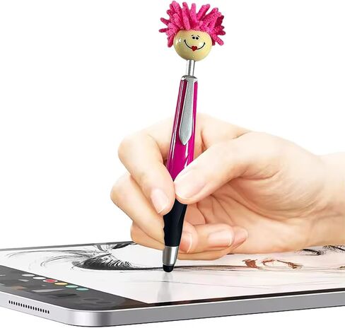 أقلام ، أقلام Mophea topper ، 8pcs Mop Head Point Pens ، مع كتابة الشعر الفخمة ، انقر فوق قلم محمول كرتون متعدد الوظائف توقيع القلم الهدية للمكتب منزل in Saudi Arabia