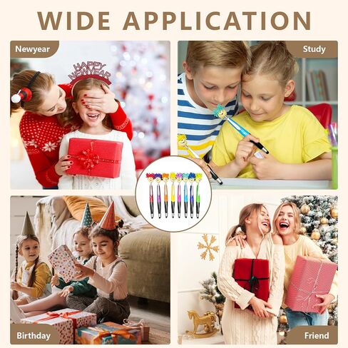 أقلام ، أقلام Mophea topper ، 8pcs Mop Head Point Pens ، مع كتابة الشعر الفخمة ، انقر فوق قلم محمول كرتون متعدد الوظائف توقيع القلم الهدية للمكتب منزل in Saudi Arabia